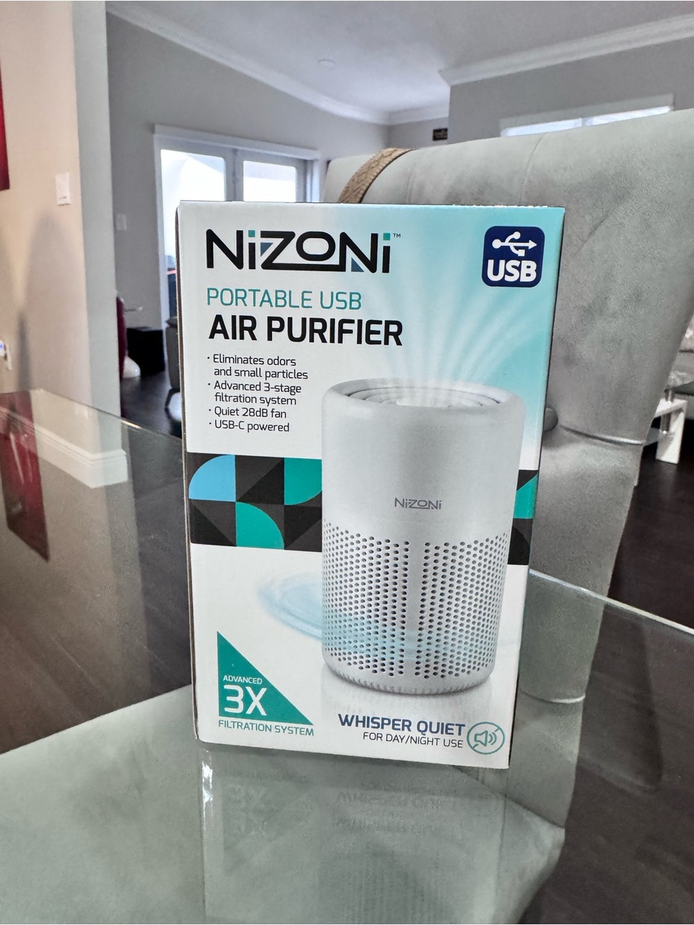 NEW Portable USB Air Purifier - White